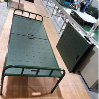 鏖战 外钢塑应急行军床 野战折叠床户外钢塑行军床 常规尺寸2000*800*420 可定制
