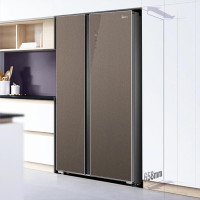 美的(Midea)冰箱543升大容量双开门对开门一级节能变频智能控制风冷无霜 玻璃面板BCD-543WKGPZM