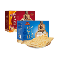 老茂生 奶盐+桃酥 1000g 早餐休闲零食小吃大包装