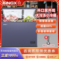 星星(XINGX)180升双温卧式冷柜商用冰柜超市便利店雪糕家用省电左冷冻右冷藏BCD-180KVCT