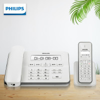飞利浦(Philips) 电话机无线座机 子母机办公家用中文菜单双免提扩展子机白色 DCTG192 jh