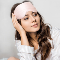 圣夫妮可调节真丝眼罩(荧光粉)SFN-YZ02