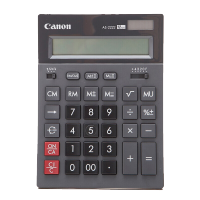 佳能AS-2222 计算器弧形机身办公专用计算器12位大字体计算器太阳能双电源计算器