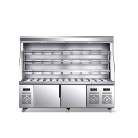 麻辣烫展示柜冷藏冷冻 喷雾冰箱 2300*800*1900[拉帘款]