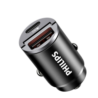 飞利浦 DLP4006B/93 PD20W快充车载充电器(单位:个)灰色