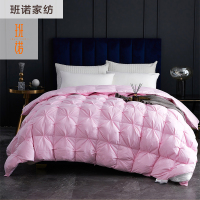 班诺 全棉羽绒扭花款羽绒被(粉色)/床(180*220cm/5斤)