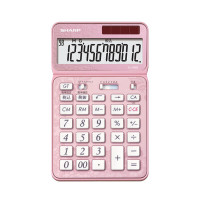 夏普EL-VN82-PX粉(礼盒装) 计算器办公财务专用计算器时尚计算器时尚高级计算器可摇头计算器