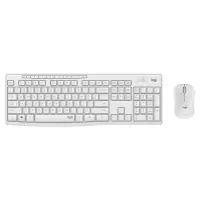 罗技(Logitech) 无线键鼠套装 MK295 办公键盘鼠标套装 轻音键鼠套装 全尺寸 带无线2.4G接收器 白色