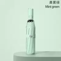 嘉创优品 全自动雨伞晴雨两用太阳伞 防晒防紫外线折叠加大抗风暴遮阳伞 晨雾绿