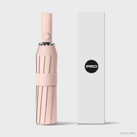 嘉创优品 全自动雨伞 晴雨两用太阳伞 防晒防紫外线折叠加大 10K(20根抗风骨)西柚粉