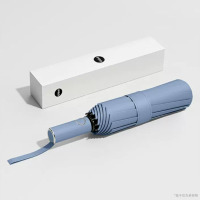 嘉创优品 全自动雨伞 晴雨两用太阳伞 防晒防紫外线折叠加大 12K(24根抗风骨)雾霾蓝