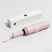 嘉创优品 全自动雨伞 晴雨两用太阳伞 防晒防紫外线折叠加大 12K(24根抗风骨)初桃粉