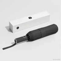 嘉创优品 全自动雨伞 晴雨两用太阳伞 防晒防紫外线折叠加大 12K(24根抗风骨)曜石黑