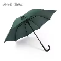 嘉创优品 长柄直杆伞 防风伞 晴雨伞 8K双骨直径 96cm 弯柄 墨绿色
