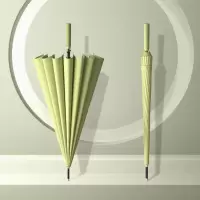 嘉创优品 长柄直杆伞 家用大号加固结实抗风暴雨专用伞16骨 抹茶绿