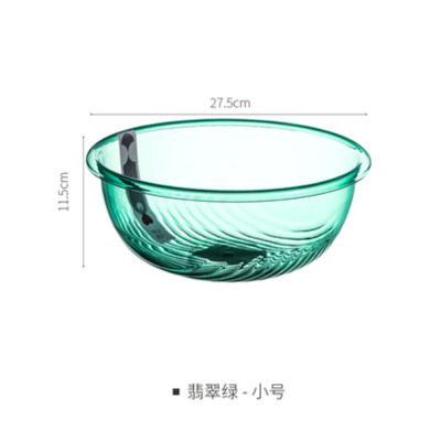 嘉创优品 加厚透明塑料洗脚盆洗衣盆学生宿舍水盆 小号 单个装