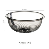 嘉创优品 加厚透明塑料洗脚盆洗衣盆学生宿舍水盆 大号 单个装