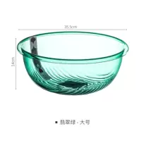 嘉创优品 加厚透明塑料洗脚盆洗衣盆学生宿舍水盆 大号 单个装