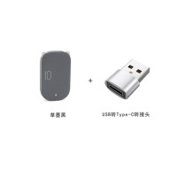 慈慈 快充移动电源超薄小巧便携充电宝 10000mAh +USB转Type-c转接头 草墨黑