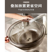 芳美达 塑料盆加厚耐用大小盆子透明盆 小号+中号+大号 三个装