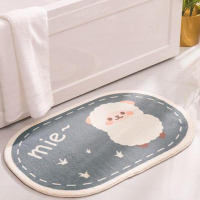 嘉创优品 卡通地垫门垫地毯卧室门口卫生间浴室防滑垫家用进门脚垫卫浴垫子50*80CM[抱抱-薄款]