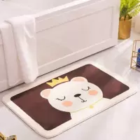 嘉创优品 卡通地垫门垫地毯卧室门口卫生间浴室防滑垫家用进门脚垫卫浴垫子60*90CM[惬意小熊薄款]