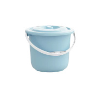 宜洁水桶家用储水用手提塑料带盖(10L)