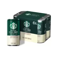 星巴克(starbucks) 星倍醇罐装 咖啡饮料小绿罐即饮咖啡饮品经典浓郁味组合装 228ml*6