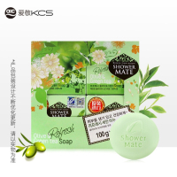 爱敬KCS橄榄绿茶皂香水洁面沐浴皂100g*4(洗脸皂)_13665