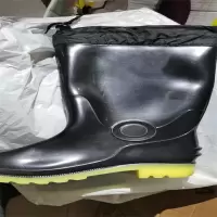 一痕沙 男士高腰雨鞋雨靴水鞋胶鞋套鞋 黑色款 40码加绒款 偏小一码
