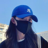 蓝色棒球帽黑胶太阳帽女夏季新款遮阳防晒防紫外线渔夫帽子遮脸遮阳百搭