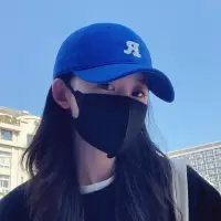 蓝色棒球帽黑胶太阳帽女夏季新款遮阳防晒防紫外线渔夫帽子遮脸遮阳百搭