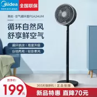 美的空气循环扇风家用电风扇落地扇无噪音办公室风扇摇头大风力电扇FGA24UM