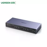 绿联(Ugreen)DVI分配器 80647 1进2出 深空灰