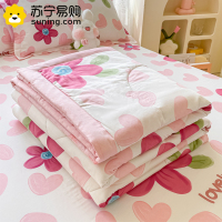 卡洛儿杜香夏季全棉空调被夏凉被子四件套纯棉夏天薄款棉被芯可机洗夏被