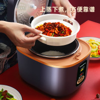 龙的(longde) 双层防烫电饭锅 加厚不沾球釜内胆2L容量智能电饭锅LD-FS21A