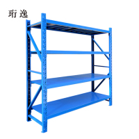 珩逸承重200kg货架置物架钢制货架蓝色主架长200宽50高200CM