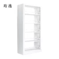 珩逸图书馆书架阅览室货架资料档案架钢制书架双面五层主架