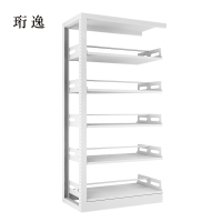 珩逸图书馆书架阅览室货架资料档案架钢制书架双面五层副架