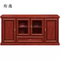 珩逸胡桃色餐边柜简约茶水柜四门1600*400*800[工厂现做 7天内发货]