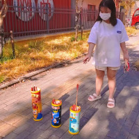 筱彩蝶 儿童趣味投壶游戏道具 大号带10支42cm羽箭 箭颜色随机 单套装