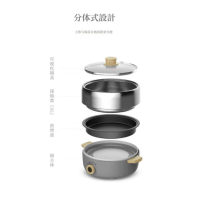 山水(SANSUI) 日本山水电火锅家用电煮锅多功能锅电热锅