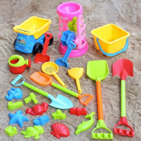 儿童沙滩玩具车套装挖沙铲子和桶 沙滩桶大铲12件套(BY)