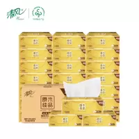 清风 原木金装系列 120抽抽取式面纸 4包/提 6提/箱 整箱