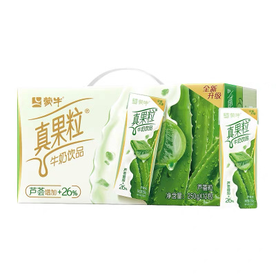 蒙牛 真果粒牛奶饮品 芦荟果粒 250ml*12盒