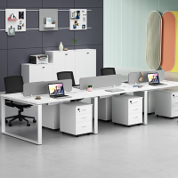 办公桌简约办公家具6人位职员桌员工电脑桌卡座六人工作位/3600*1200*750H 不带柜子