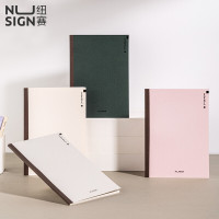 得力纽赛NS297无线装订本记事本 A5-40张艺术纸封面记事本 商务办公记事本