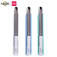 得力(deli) 2086 小号铝合金护套美工刀壁纸刀裁纸刀 办公用品 白色