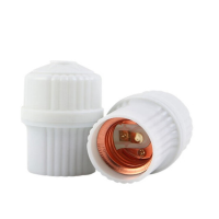 GF E27悬挂式灯座螺纹悬吊灯头螺口瓷白吊灯头单个 白色五角星