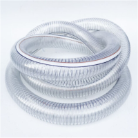GF 透明钢丝软管 聚氯乙稀软管 隔膜泵配管 (1米单价) 内径75mm 壁厚4mm (3寸)
